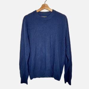 Banana Republic 100% Cashmere Crewneck Sweater Preppy Navy Size M EUC